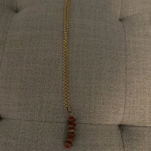 Necklace made from repurposed electronics w/ beads